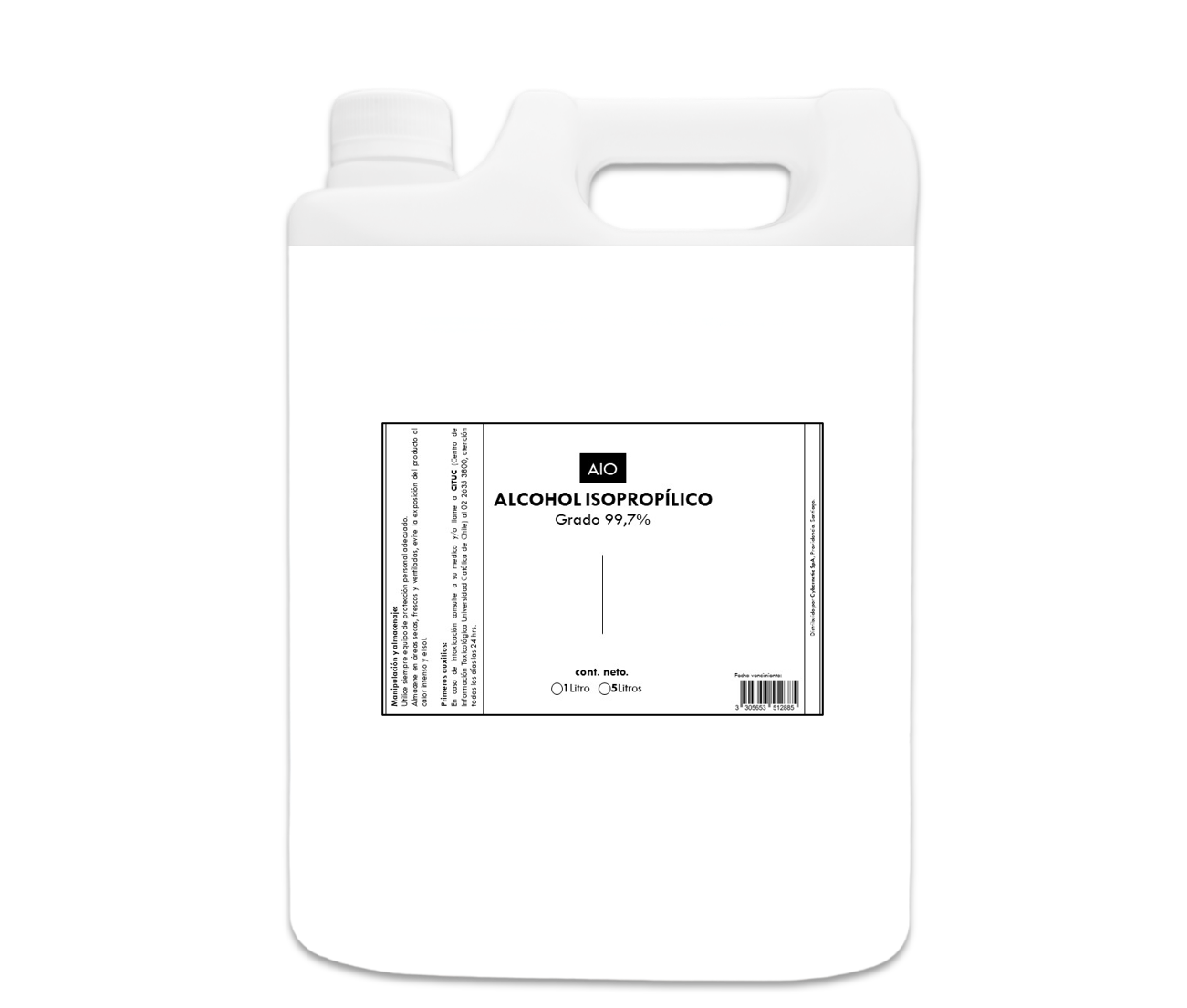 ISOPROPILICO 5LT (1) Alcohol Isopropílico 99,7% - Imagen 1